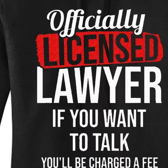 Officially Licensed Lawyer Attorney Legal Counsel Paralegal Women's Pullover Hoodie