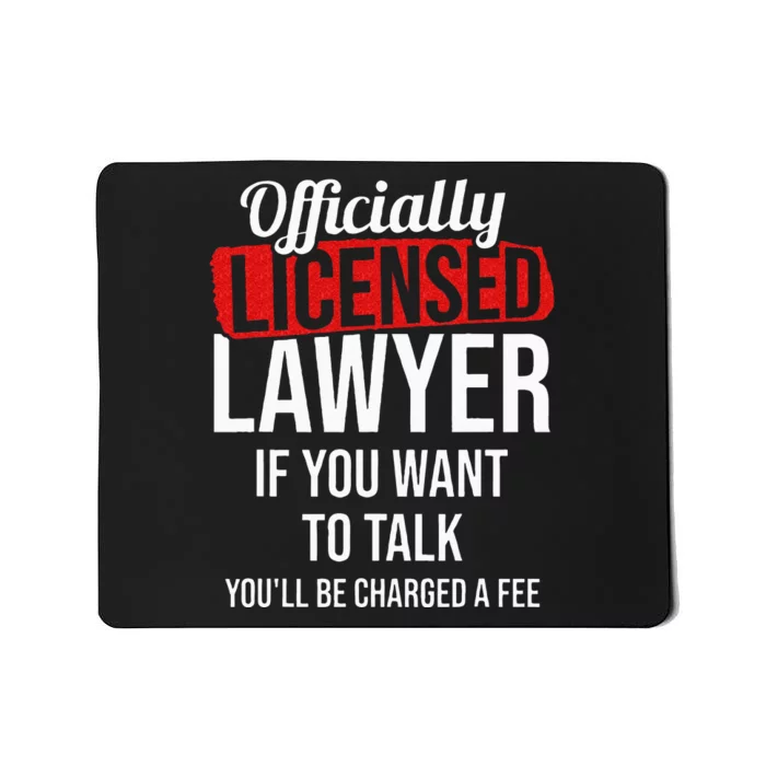 Officially Licensed Lawyer Attorney Legal Counsel Paralegal Mousepad