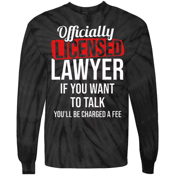 Officially Licensed Lawyer Attorney Legal Counsel Paralegal Tie-Dye Long Sleeve Shirt