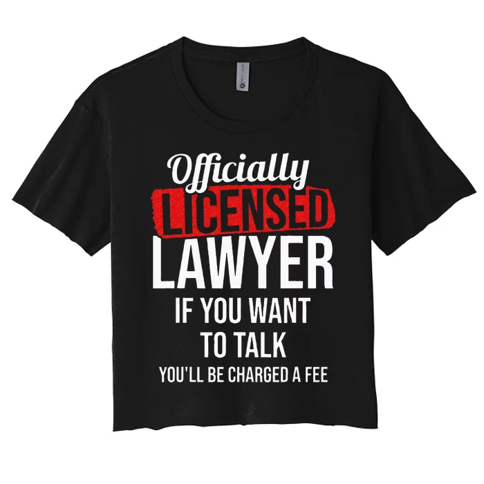 Officially Licensed Lawyer Attorney Legal Counsel Paralegal Women's Crop Top Tee