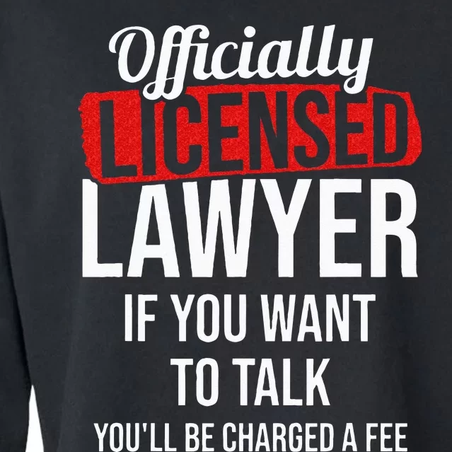 Officially Licensed Lawyer Attorney Legal Counsel Paralegal Cropped Pullover Crew