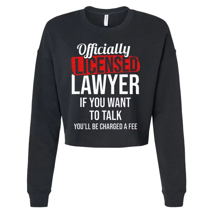 Officially Licensed Lawyer Attorney Legal Counsel Paralegal Cropped Pullover Crew