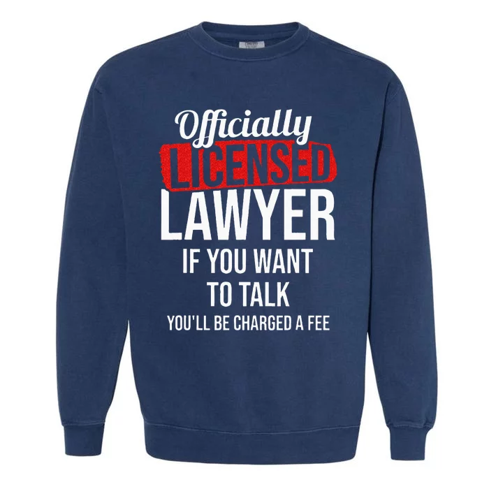 Officially Licensed Lawyer Attorney Legal Counsel Paralegal Garment-Dyed Sweatshirt