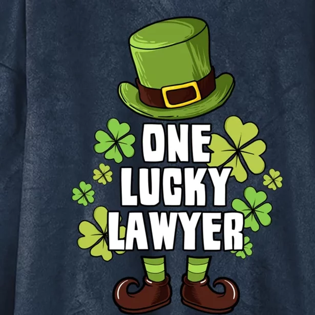 One Lucky Lawyer Laprechaun St Patricks Gift Hooded Wearable Blanket