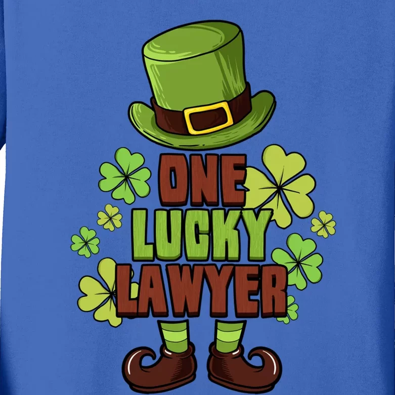 One Lucky Lawyer Laprechaun St Patricks Gift Kids Long Sleeve Shirt