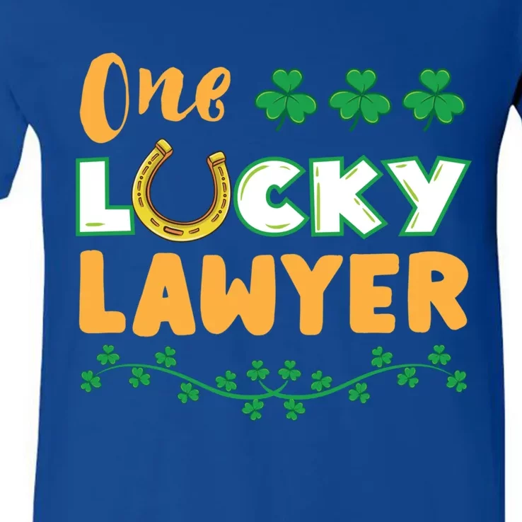 One Lucky Lawyer St Patricks Day Gift V-Neck T-Shirt