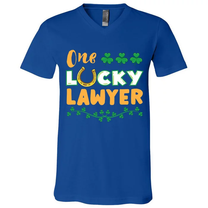 One Lucky Lawyer St Patricks Day Gift V-Neck T-Shirt