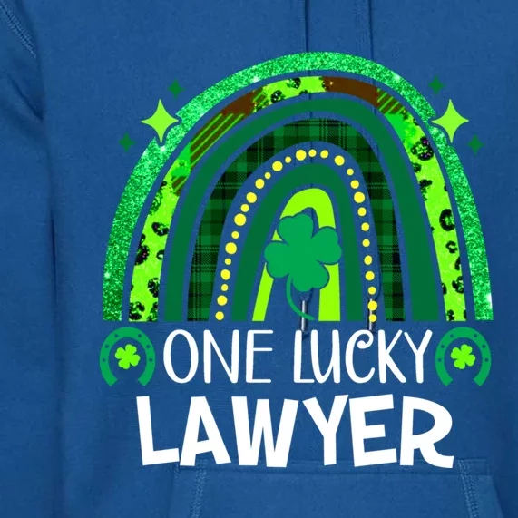 One Lucky Lawyer Cool Gift Rainbow St Patrick's Day Great Gift Premium Hoodie