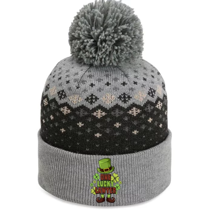 One Lucky Lawyer Laprechaun St Patricks Funny Gift The Baniff Cuffed Pom Beanie