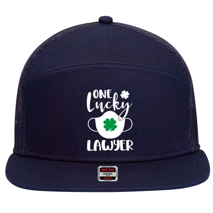 One Lucky Lawyer St Patrick's Day Lawyer Gift 7 Panel Mesh Trucker Snapback Hat