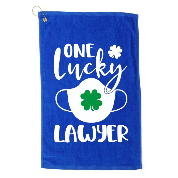 One Lucky Lawyer St Patrick's Day Lawyer Gift Platinum Collection Golf Towel