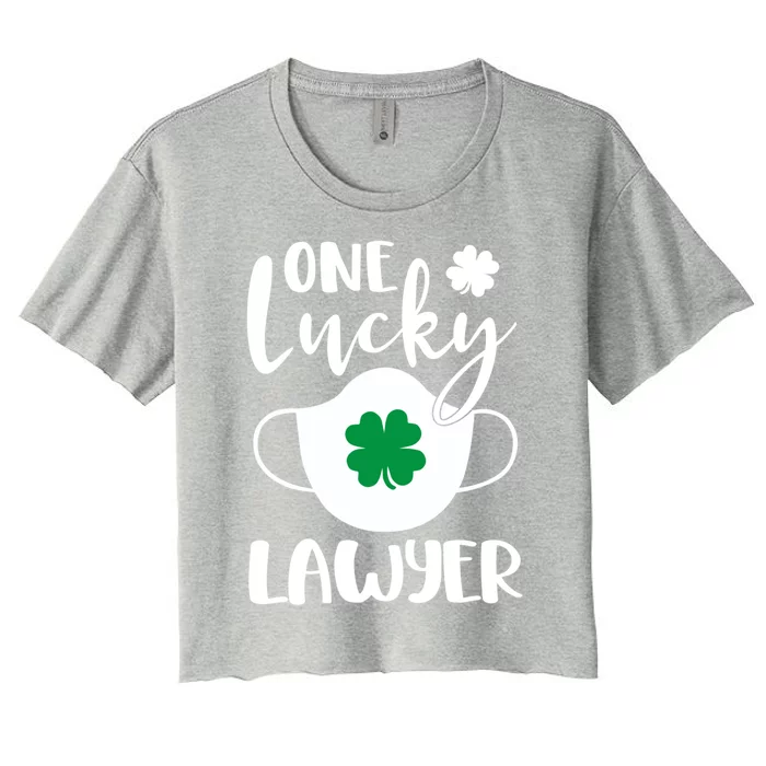 One Lucky Lawyer St Patrick's Day Lawyer Gift Women's Crop Top Tee