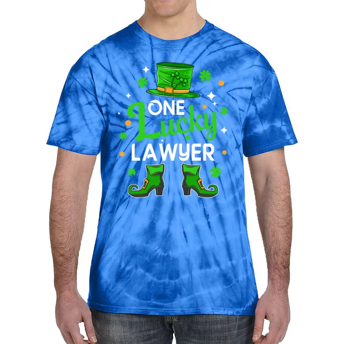 One Lucky Lawyer St Patrick's Day Leprechaun Lawyer Gift Tie-Dye T-Shirt