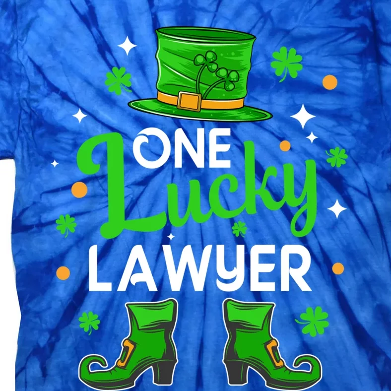 One Lucky Lawyer St Patrick's Day Leprechaun Lawyer Gift Tie-Dye T-Shirt