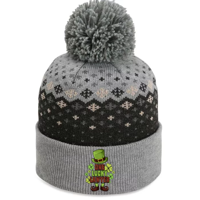 One Lucky Lawyer Laprechaun St Patricks Great Gift The Baniff Cuffed Pom Beanie