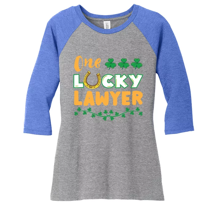 One Lucky Lawyer St Patricks Day Meaningful Gift Women's Tri-Blend 3/4-Sleeve Raglan Shirt