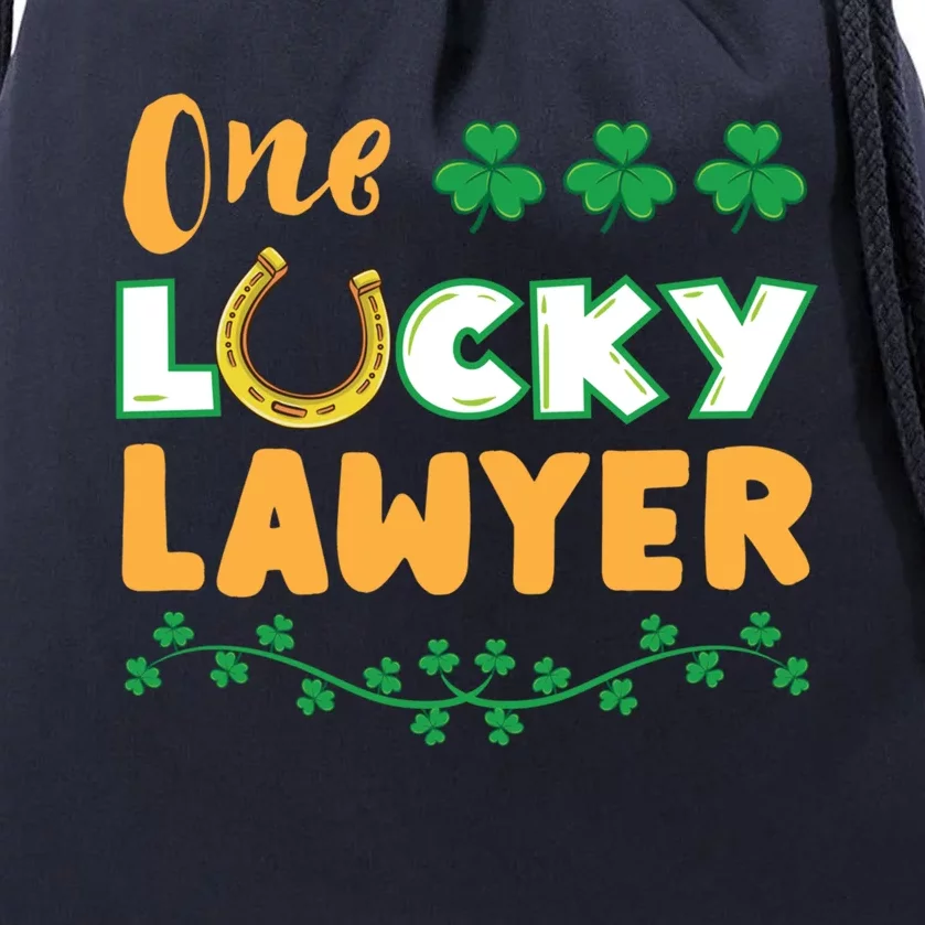 One Lucky Lawyer St Patricks Day Meaningful Gift Drawstring Bag