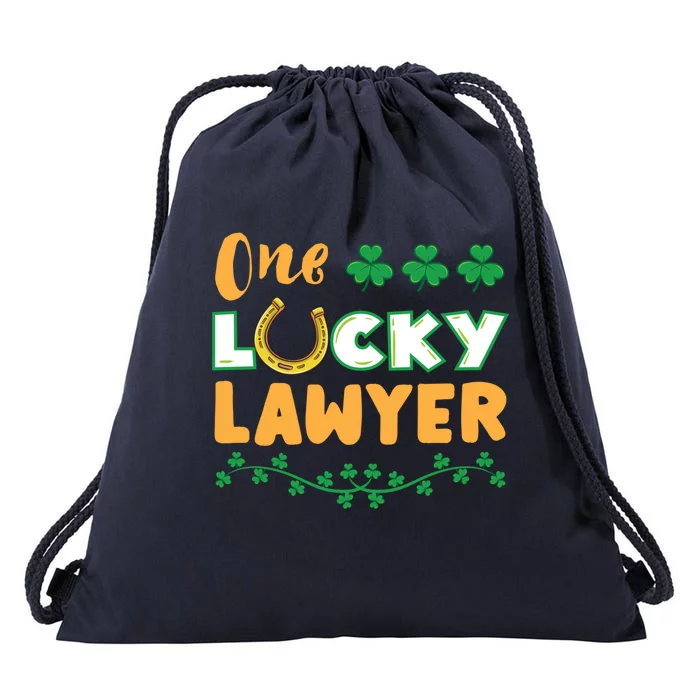 One Lucky Lawyer St Patricks Day Meaningful Gift Drawstring Bag