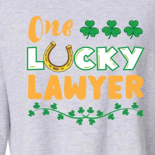 One Lucky Lawyer St Patricks Day Meaningful Gift Cropped Pullover Crew