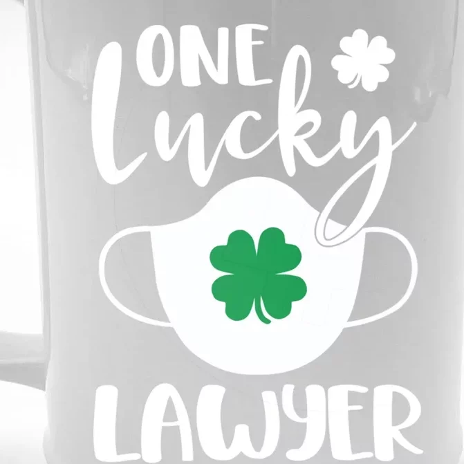 One Lucky Lawyer St Patrick's Day Lawyer Gift Front & Back Beer Stein