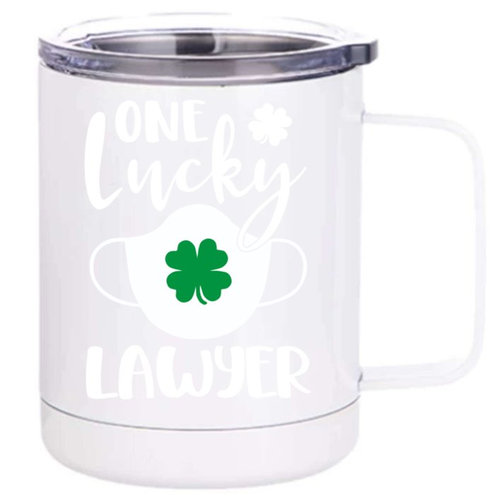 One Lucky Lawyer St Patrick's Day Lawyer Gift Front & Back 12oz Stainless Steel Tumbler Cup