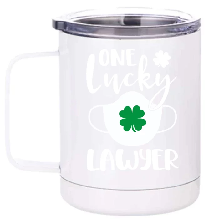 One Lucky Lawyer St Patrick's Day Lawyer Gift Front & Back 12oz Stainless Steel Tumbler Cup