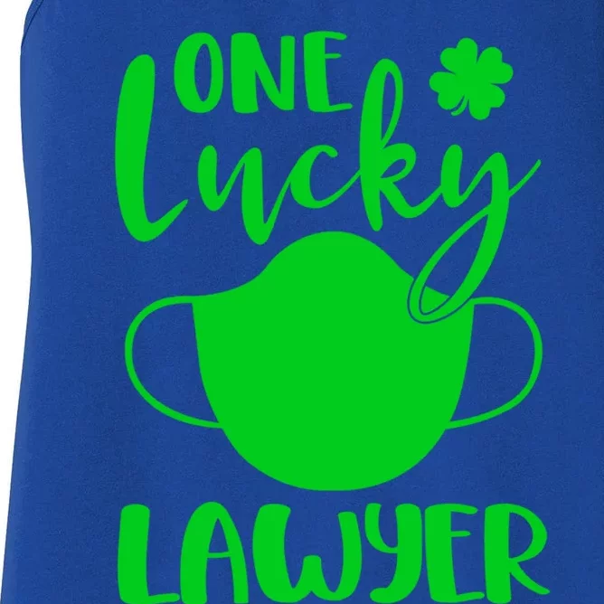 One Lucky Lawyer St Patrick's Day Lawyer Cute Gift Women's Racerback Tank