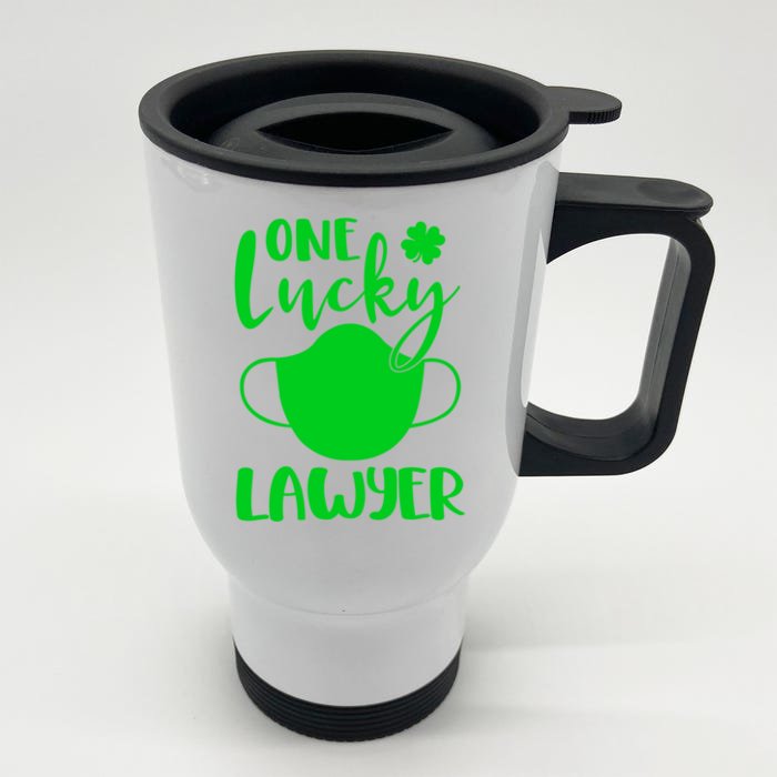 One Lucky Lawyer St Patrick's Day Lawyer Cute Gift Front & Back Stainless Steel Travel Mug