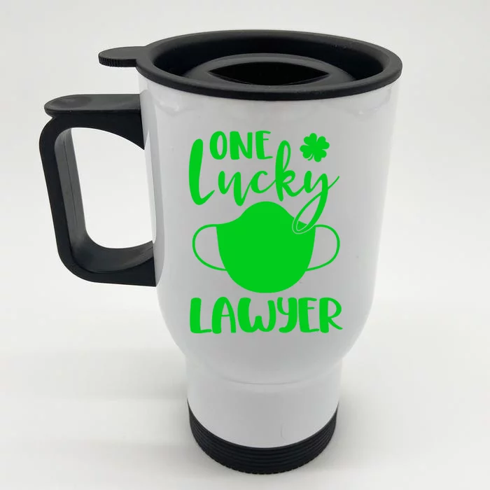 One Lucky Lawyer St Patrick's Day Lawyer Cute Gift Front & Back Stainless Steel Travel Mug