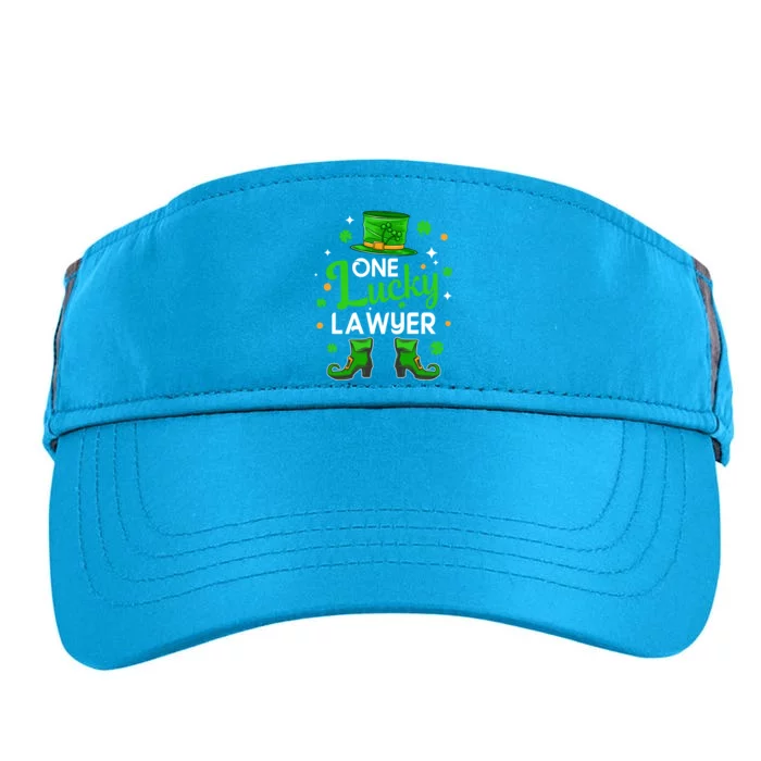 One Lucky Lawyer St Patrick's Day Leprechaun Lawyer Gift Adult Drive Performance Visor