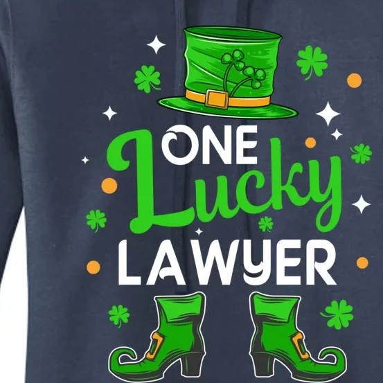 One Lucky Lawyer St Patrick's Day Leprechaun Lawyer Gift Women's Pullover Hoodie