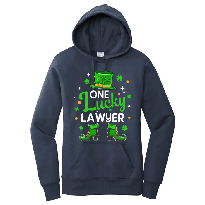 One Lucky Lawyer St Patrick's Day Leprechaun Lawyer Gift Women's Pullover Hoodie