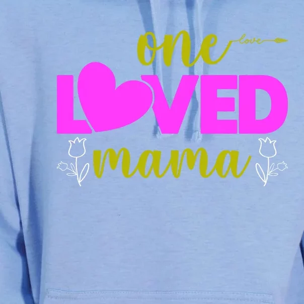 One Loved Mama Funny Mothers Day T Unisex Surf Hoodie