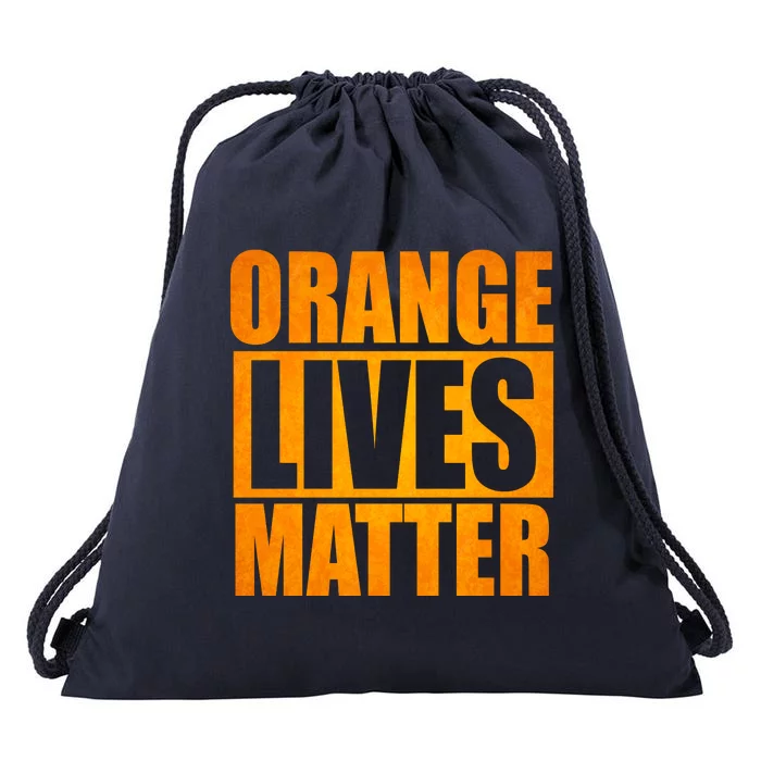 Orange Lives Matter Funny Donald Trump Drawstring Bag