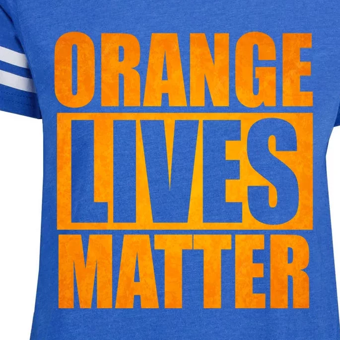 Orange Lives Matter Funny Donald Trump Enza Ladies Jersey Football T-Shirt