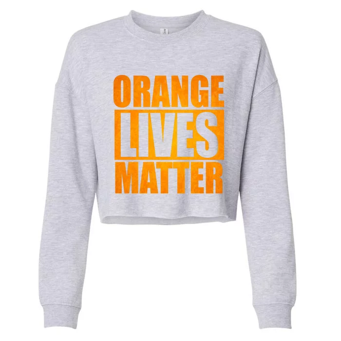 Orange Lives Matter Funny Donald Trump Cropped Pullover Crew