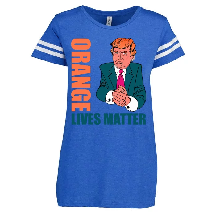 Orange Lives Matter Funny Trump Enza Ladies Jersey Football T-Shirt