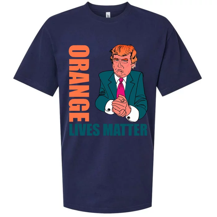 Orange Lives Matter Funny Trump Sueded Cloud Jersey T-Shirt