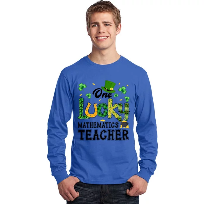 One Lucky Mathematics Teacher St Patricks Day Gift Tall Long Sleeve T-Shirt