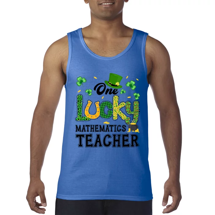 One Lucky Mathematics Teacher St Patricks Day Gift Tank Top