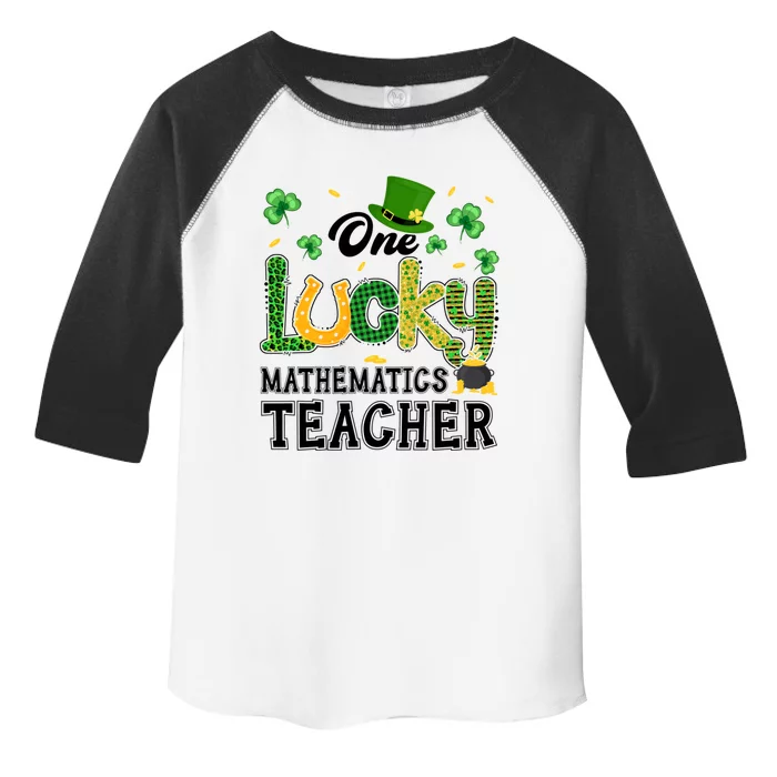 One Lucky Mathematics Teacher St Patricks Day Gift Toddler Fine Jersey T-Shirt