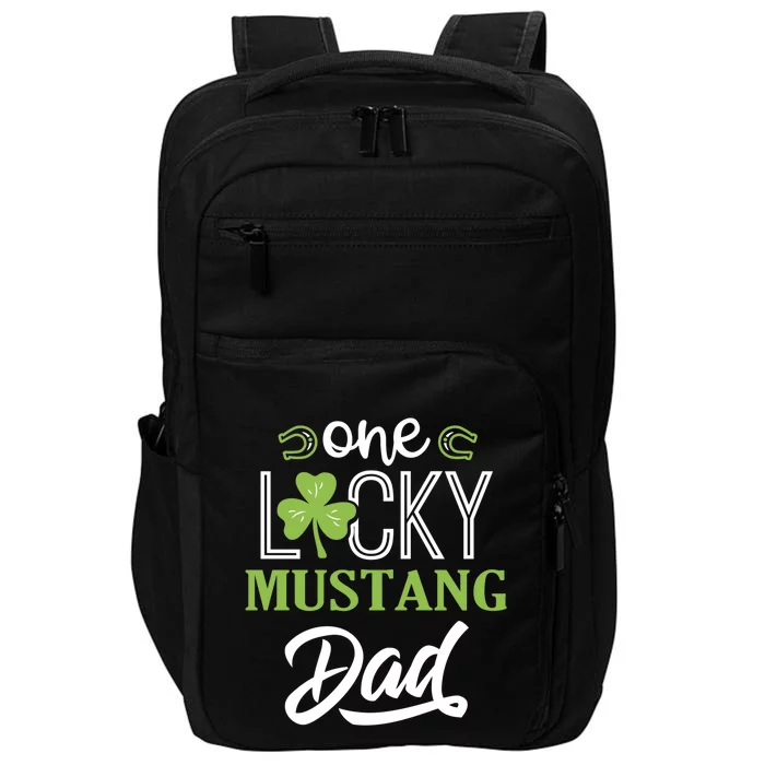 One Lucky Mustang Horse Dad Irish Horseback Riding Cool Gift Impact Tech Backpack