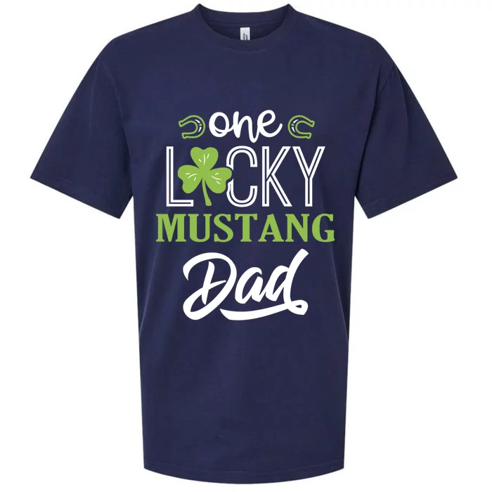 One Lucky Mustang Horse Dad Irish Horseback Riding Cool Gift Sueded Cloud Jersey T-Shirt