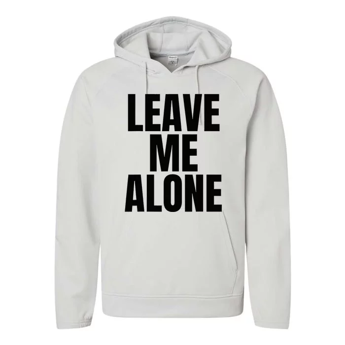 Original Leave Me Alone White Performance Fleece Hoodie