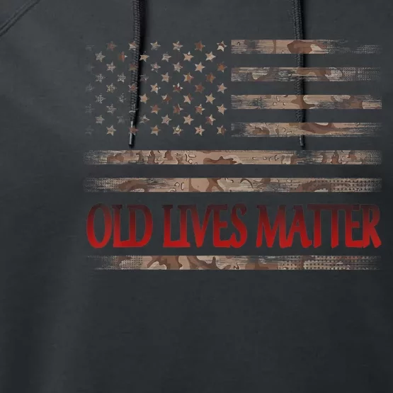 Old Lives Matter 40th 50th 60th 70th Birthday Performance Fleece Hoodie