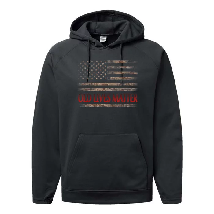 Old Lives Matter 40th 50th 60th 70th Birthday Performance Fleece Hoodie