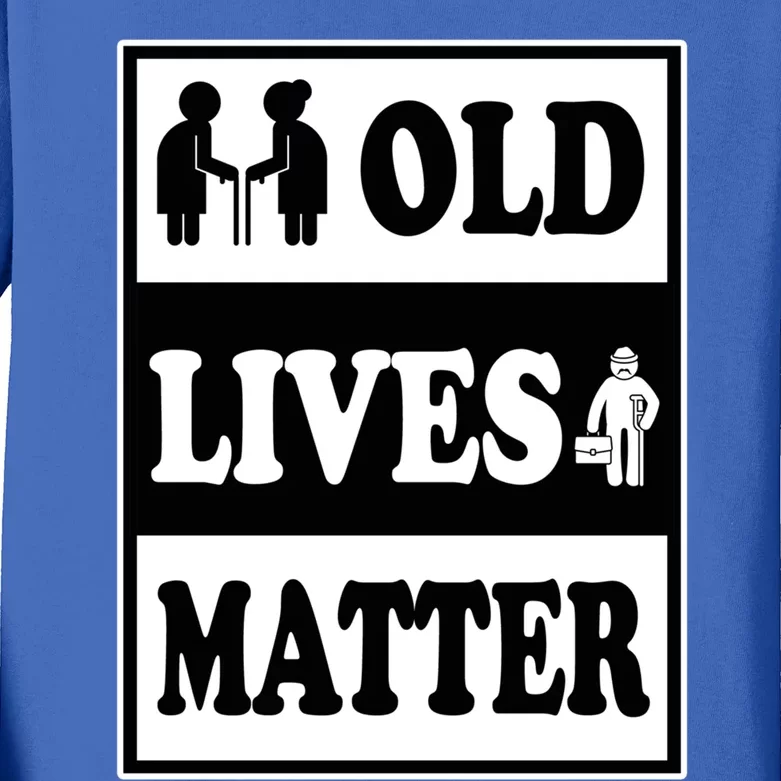 Old Lives Matters Funny 60th Birthday Dad Gag Funny Gift Kids Long Sleeve Shirt