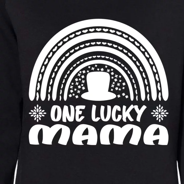 One Lucky Mama Meaningful Gift St Patrick's Day Funny For Mama Meaningful Gift Womens California Wash Sweatshirt