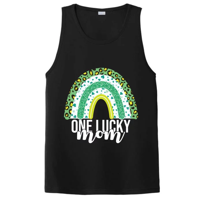 One Lucky Mom Rainbow St Patrick's Day Performance Tank