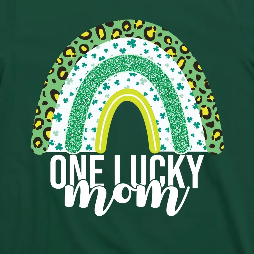 One Lucky Mom Rainbow St Patrick's Day T-Shirt